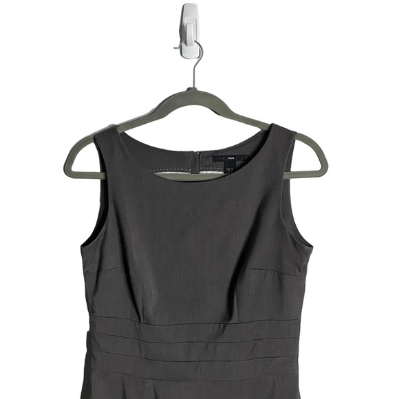 H&M Women's Gray Wool Blend Sleeveless Shift Dress - Picture 2 of 8